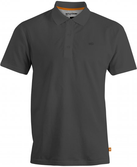 Motley Denim Bratislava Polo Charcoal - Polos - Polos homme grande taille
