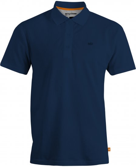 Motley Denim Bratislava Polo Navy - Polos - Polos homme grande taille