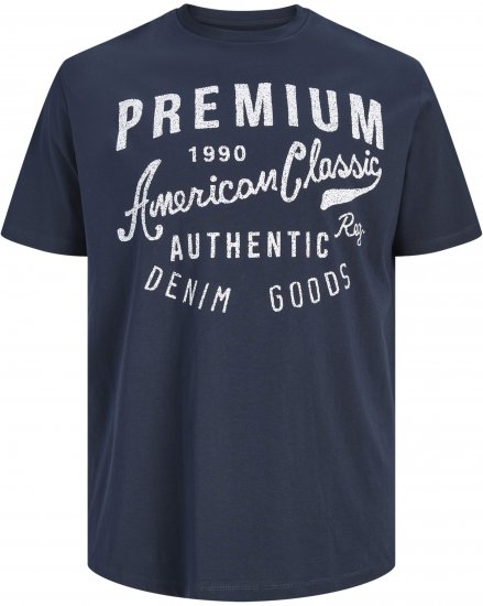 Jack & Jones Alex T-Shirt Bleu Foncé - T-shirts - T-shirts Homme Grande Taille
