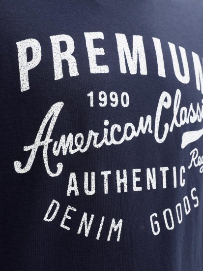 Jack & Jones Alex T-Shirt Bleu Foncé - T-shirts - T-shirts Homme Grande Taille