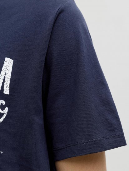 Jack & Jones Alex T-Shirt Bleu Foncé - T-shirts - T-shirts Homme Grande Taille