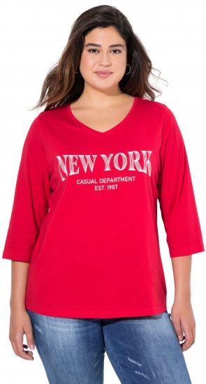 Ulla Popken City Name Graphic Tee Lychee - T-shirts imprimés pour femme - 