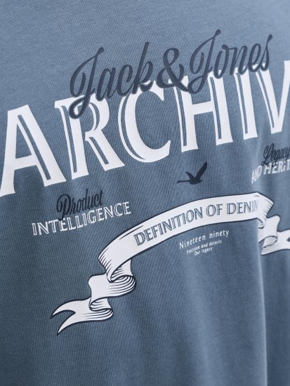 Jack & Jones Dover Denim O-Neck T-Shirt Grey - T-shirts - T-shirts Homme Grande Taille