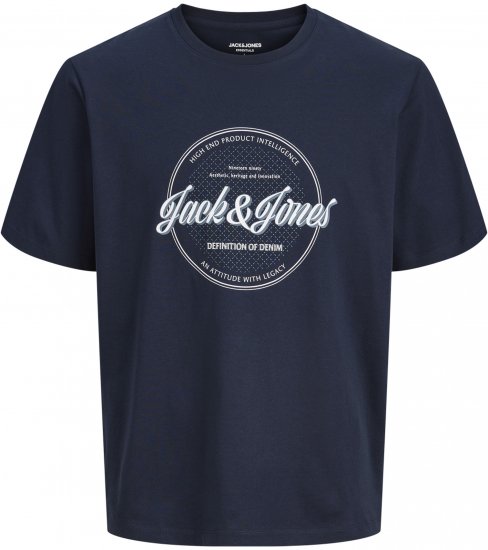 Jack & Jones Dover Denim O-Neck T-Shirt Blue - T-shirts - T-shirts Homme Grande Taille