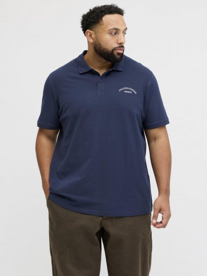 Jack & Jones College Logo Short Sleeve Polo Shirt Blue - Polos - Polos homme grande taille