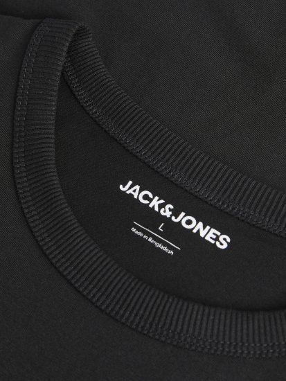 Jack & Jones College Logo Crew Neck T-Shirt Black - T-shirts - T-shirts Homme Grande Taille