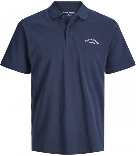 Jack & Jones College Logo Short Sleeve Polo Shirt Blue - Polos - Polos homme grande taille