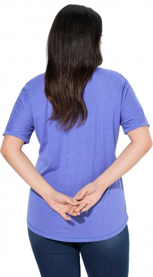 Ulla Popken Lady Of The Moon Short Sleeve Graphic Tee Lavender - T-shirts imprimés pour femme - 