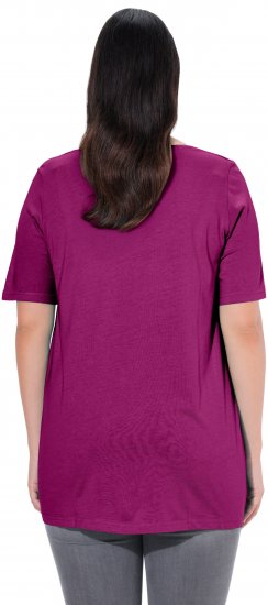 Ulla Popken Essential Front Pleat Tee Berry - T-shirts - 