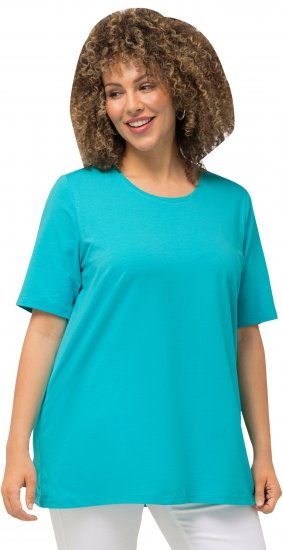 Ulla Popken Essential Round Neck Stretch Tee Black - T-shirts - 