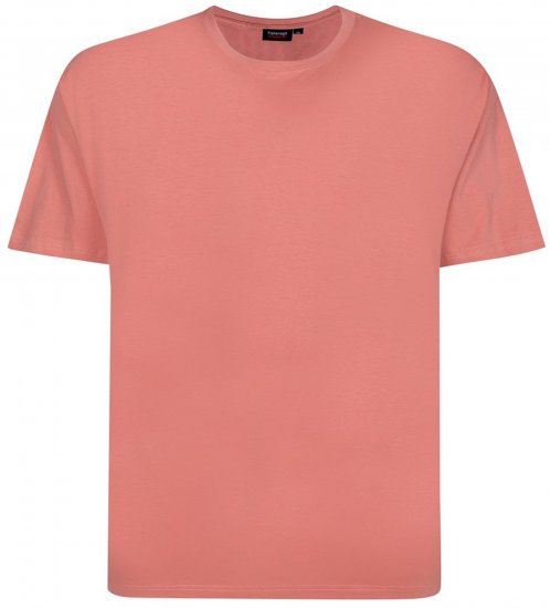 Espionage T015 Plain T-Shirt Coral - T-shirts - T-shirts Homme Grande Taille