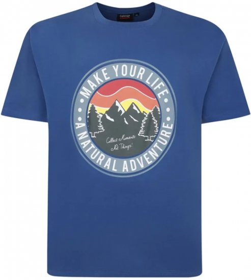 Espionage T421 Natural Adventure Printed T-Shirt Blue - T-shirts avec impression - 