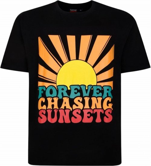 Espionage T421 Chasing Sunset Printed T-Shirt - T-shirts - T-shirts Homme Grande Taille