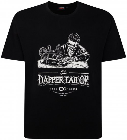 Espionage T426 Dapper Tailor Printed T-Shirt Black - T-shirts avec impression - 