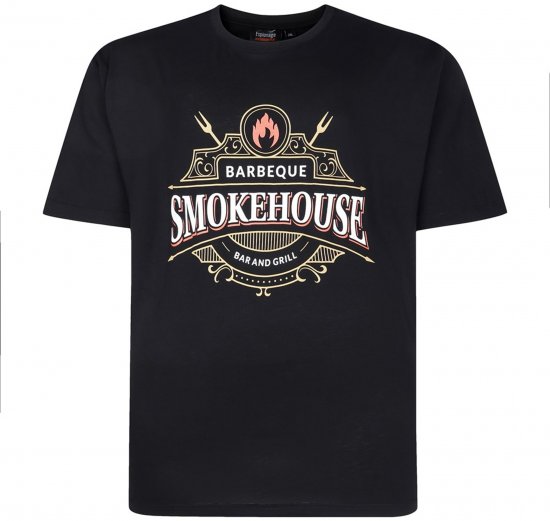 Espionage T437 Smokehouse Printed T-Shirt Black - T-shirts avec impression - 