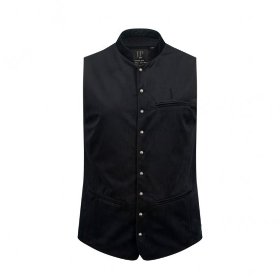 JP1880 Velvet Vest Traditional Black - Vestes - Vestes homme grandes tailles