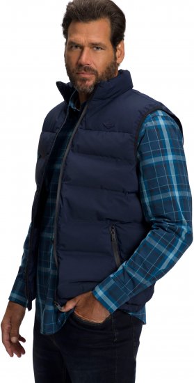 JP1880 Quilted Gilet Stand-up Collar Navy - Vestes - Vestes homme grandes tailles