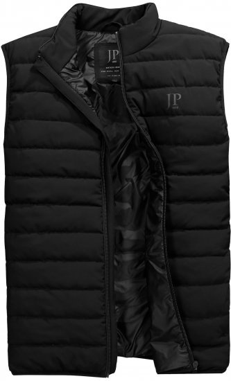 JP1880 Quilted Gilet Stand-Up Collar Black - Vestes - Vestes homme grandes tailles