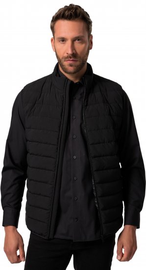 JP1880 Quilted Gilet Stand-Up Collar Black - Vestes - Vestes homme grandes tailles