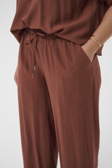 Kaffe Curve Emilia Wide Pants Henna Brown - Pantalons - 