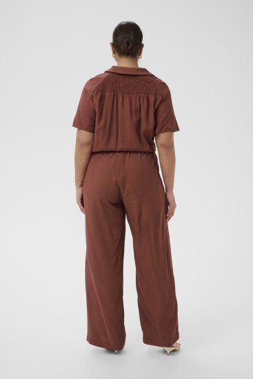 Kaffe Curve Emilia Wide Pants Henna Brown - Pantalons - 