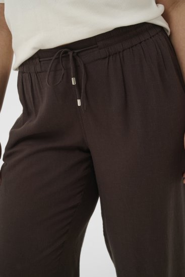 Kaffe Curve Mille Wide Pants Coffee Brown - Pantalons en tissu - 