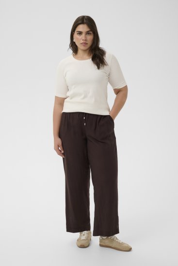 Kaffe Curve Mille Wide Pants Coffee Brown - Pantalons en tissu - 