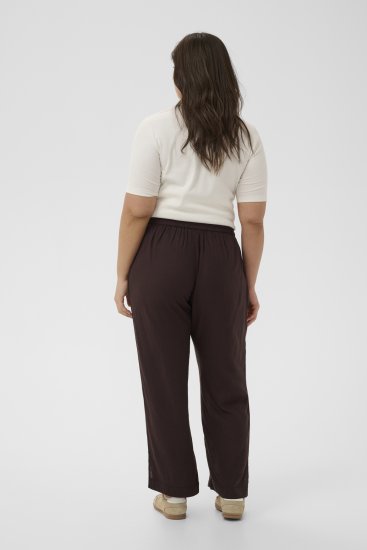 Kaffe Curve Mille Wide Pants Coffee Brown - Pantalons en tissu - 