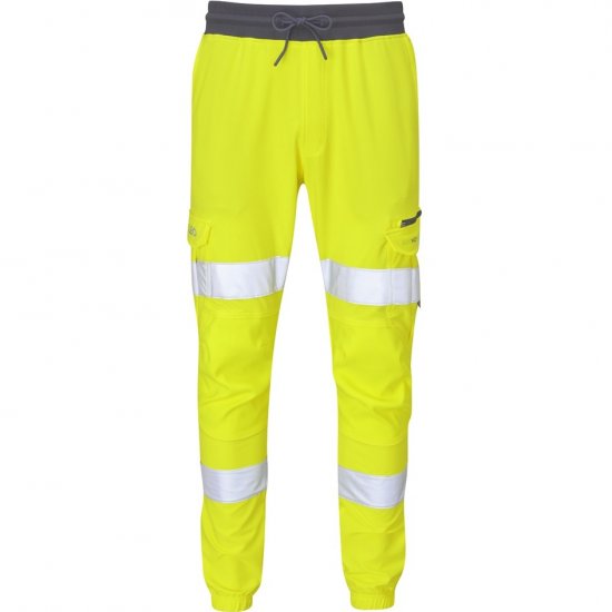 Leo Hawkridge Ecoviz High Performance 4X Stretch Trouser Hi-Vis Yellow - Vêtements de travail - Vêtements de travail grandes tailles