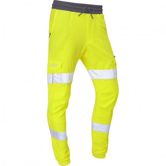 Leo Hawkridge Ecoviz High Performance 4X Stretch Trouser Hi-Vis Yellow - Vêtements de travail - Vêtements de travail grandes tailles
