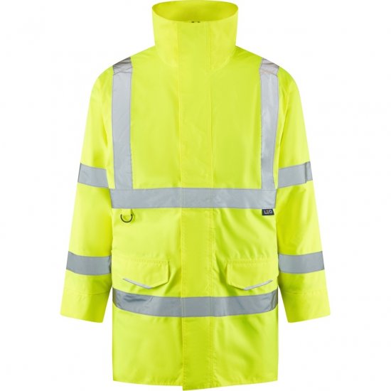 Leo Tawstock EcoViz 4K Baffle Lined Anorak Hi-Vis Yellow - Vêtements de travail - Vêtements de travail grandes tailles