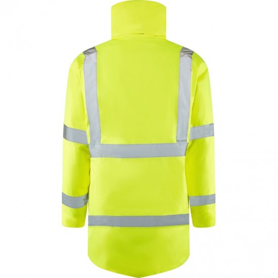 Leo Tawstock EcoViz 4K Baffle Lined Anorak Hi-Vis Yellow - Vêtements de travail - Vêtements de travail grandes tailles