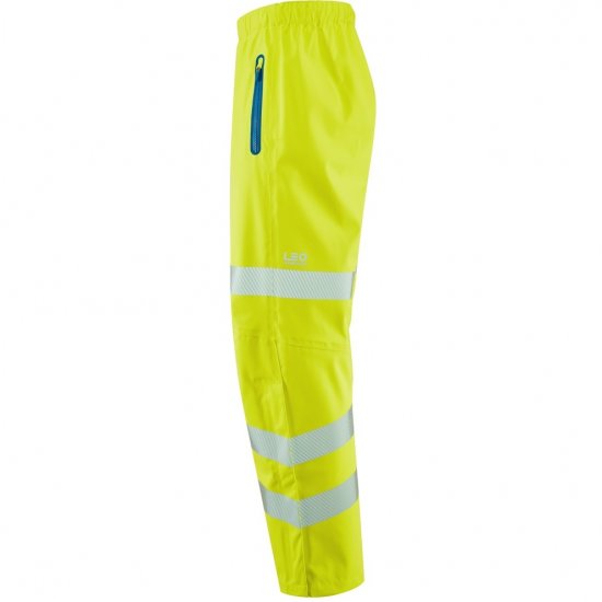 Leo Lundy Ltec 20K High Performance Breathable Waterproof Ov Hi-Vis Yellow - Vêtements de travail - Vêtements de travail grandes tailles