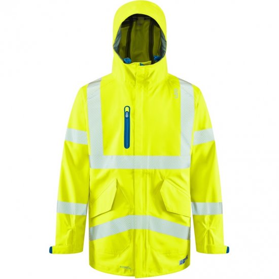 Leo Marisco LTEC 20K High Performance Breathable Waterproof Hi-Vis Yellow - Vêtements de travail - Vêtements de travail grandes tailles