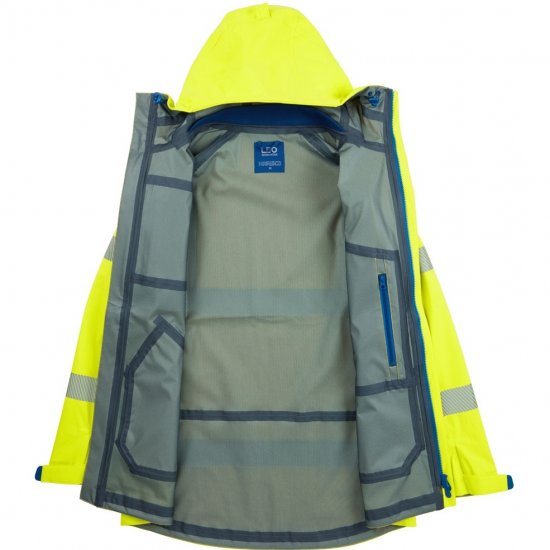 Leo Marisco LTEC 20K High Performance Breathable Waterproof Hi-Vis Yellow - Vêtements de travail - Vêtements de travail grandes tailles
