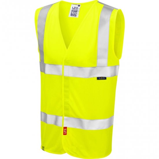 Leo Milford Ecoviz Lfs Waistcoat Hi-Vis Yellow - Vêtements de travail - Vêtements de travail grandes tailles