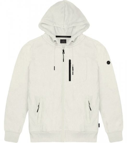 Double Outfitters MTOP-1160 Sweat à capuche zippé Blanc - Sweatshirts & hoodies - Sweatshirts/Hoodies grande taille homme