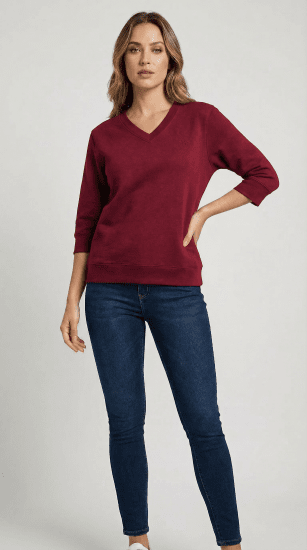 Nora Mikken GELINA Sweater Burgundy - VÊTEMENTS FEMME XS-XXL - 