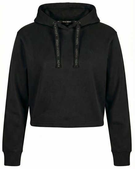 Nora Mikken KAMILLA Cropped Hoodie Black - VÊTEMENTS FEMME XS-XXL - 