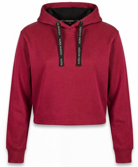Nora Mikken KAMILLA Cropped Hoodie Burgundy - VÊTEMENTS FEMME XS-XXL - 