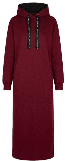 Nora Mikken MARTINA Maxi Hoodie Dress Burgundy - VÊTEMENTS FEMME XS-XXL - 