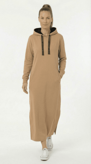 Nora Mikken MARTINA Maxi Hoodie Dress Camel - VÊTEMENTS FEMME XS-XXL - 