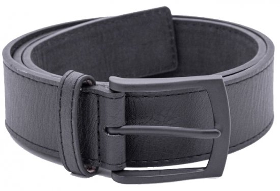 D555 Ozzy Leather Belt Black, 4cm - Ceintures - Ceintures grandes tailles pour hommes