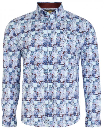 Kam Jeans P007 LS Digital Print Shirt - Chemises - Chemises Grandes Tailles Hommes