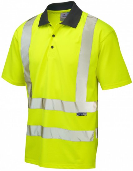 Leo Rockham Coolviz Polo Shirt Hi-Vis Yellow - Vêtements de travail - Vêtements de travail grandes tailles