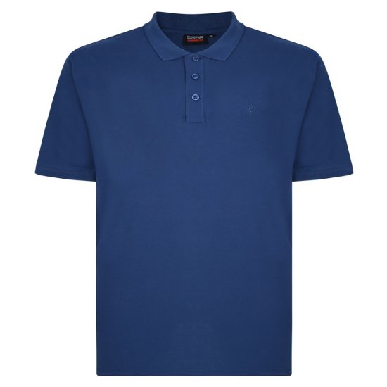 Espionage P074C Polo Manches Courtes Bleu Foncé - Polos - Polos homme grande taille