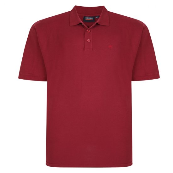 Espionage P074C Polo Manches Courtes Bordeaux - Polos - Polos homme grande taille