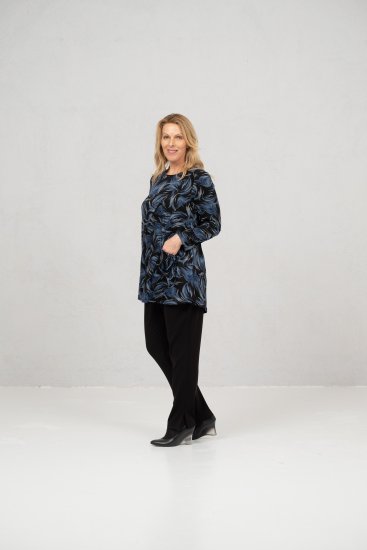 Scandinavian Caramel Swirls Tunic Blue - T-shirts imprimés pour femme - 