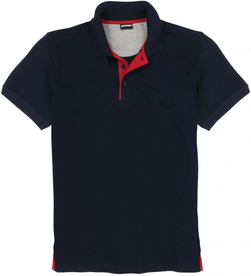 Adamo Pablo Comfort fit Polo Shirt Navy - Polos - Polos homme grande taille