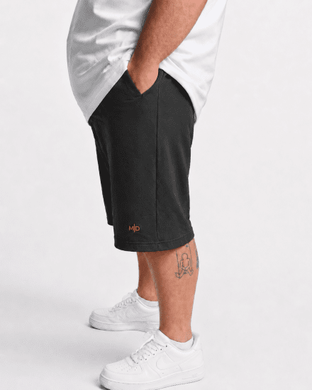 Motley Denim Paris Sweatshorts Charcoal - Pantalons/shorts de survêtement - Survêtement/jogging grandes tailles